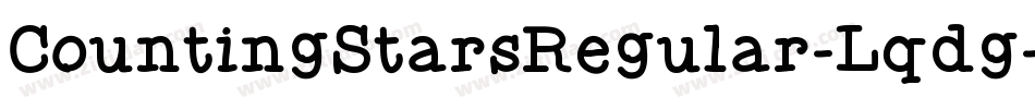 CountingStarsRegular-Lqdg字体转换