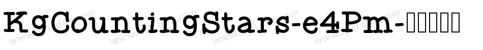 KgCountingStars-e4Pm字体转换