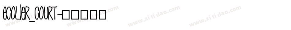 Ecolier_court字体转换