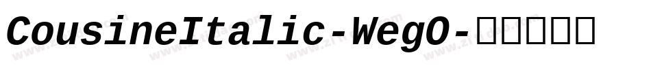 CousineItalic-WegO字体转换