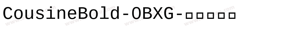 CousineBold-0BXG字体转换