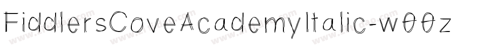 FiddlersCoveAcademyItalic-w00z字体转换