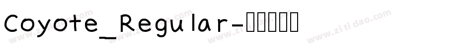 Coyote_Regular字体转换