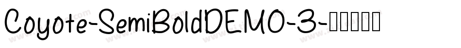 Coyote-SemiBoldDEMO-3字体转换