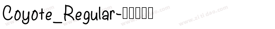 Coyote_Regular字体转换