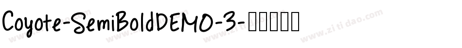 Coyote-SemiBoldDEMO-3字体转换