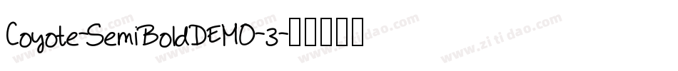 Coyote-SemiBoldDEMO-3字体转换