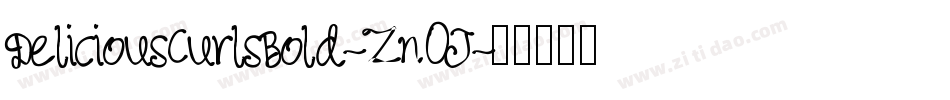DeliciousCurlsBold-Zn0J字体转换