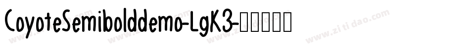 CoyoteSemibolddemo-LgK3字体转换