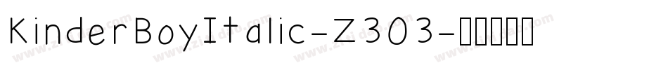 KinderBoyItalic-Z3O3字体转换