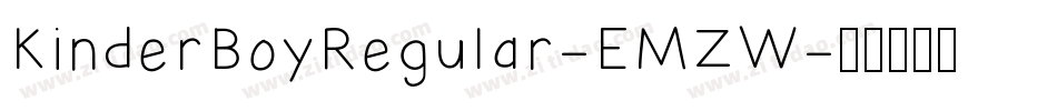 KinderBoyRegular-EMZW字体转换