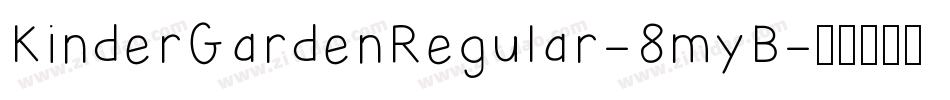 KinderGardenRegular-8myB字体转换