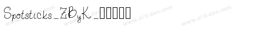 Spotsticks-ZByK字体转换