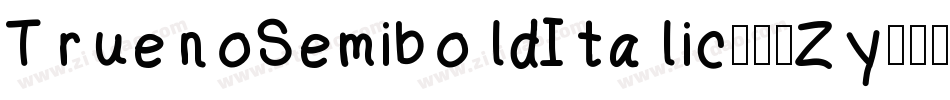 TruenoSemiboldItalic-35Zy字体转换