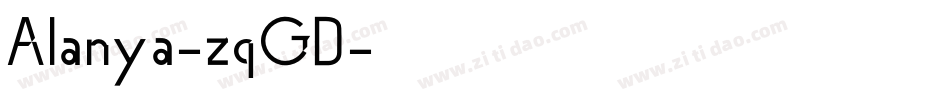 Alanya-zqGD字体转换
