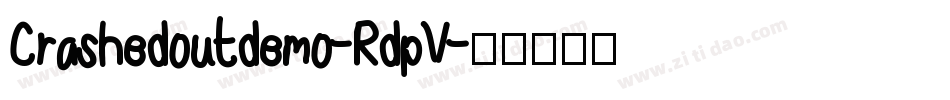 Crashedoutdemo-RdpV字体转换