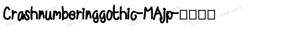 Crashnumberinggothic-MAjp字体转换
