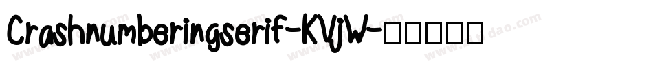 Crashnumberingserif-KVjW字体转换
