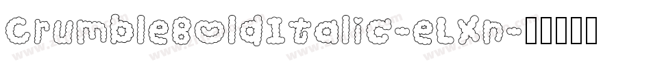 CrumbleBoldItalic-eLXn字体转换