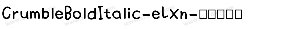 CrumbleBoldItalic-eLXn字体转换