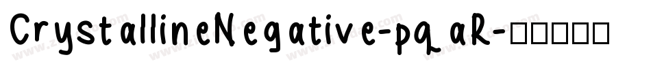 CrystallineNegative-pqaR字体转换