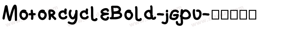 MotorcycleBold-jgpv字体转换