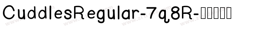 CuddlesRegular-7q8R字体转换