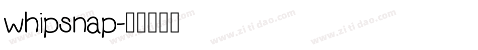 whipsnap字体转换