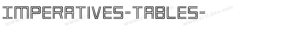 Imperatives-Tables字体转换
