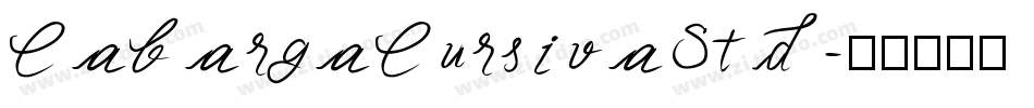 CabargaCursivaStd字体转换