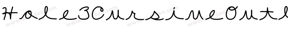 Hole3CursiveOutline-drGV字体转换
