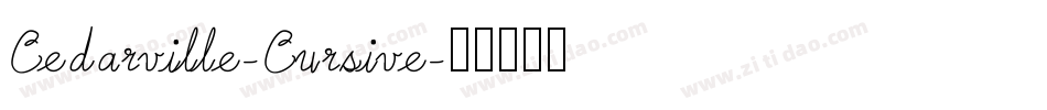 Cedarville-Cursive字体转换