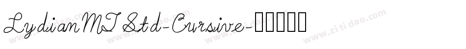 LydianMTStd-Cursive字体转换