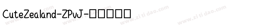 CuteZealand-ZPvJ字体转换