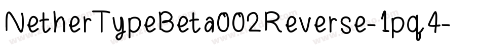 NetherTypeBeta002Reverse-1pq4字体转换