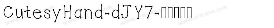 CutesyHand-dJY7字体转换