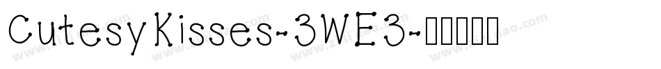 CutesyKisses-3WE3字体转换
