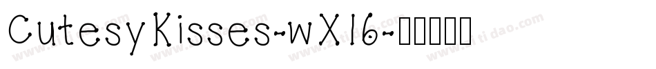 CutesyKisses-wX16字体转换