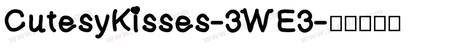 CutesyKisses-3WE3字体转换