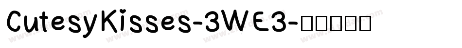 CutesyKisses-3WE3字体转换