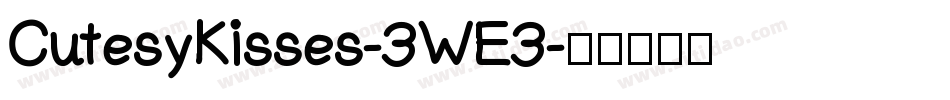 CutesyKisses-3WE3字体转换