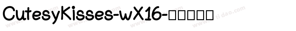 CutesyKisses-wX16字体转换