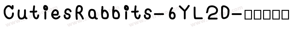 CutiesRabbits-6YL2D字体转换