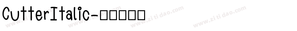 CutterItalic字体转换