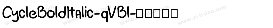 CycleBoldItalic-qVBl字体转换