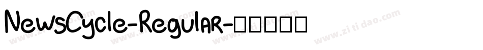 NewsCycle-Regular字体转换