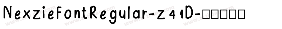 NexzieFontRegular-z41D字体转换