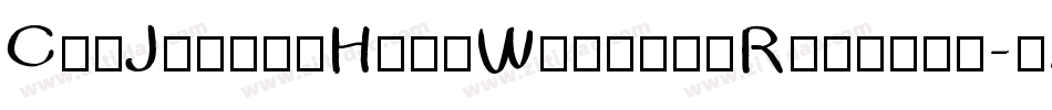 CruJariyaHandWrittenRegular-yAWY字体转换