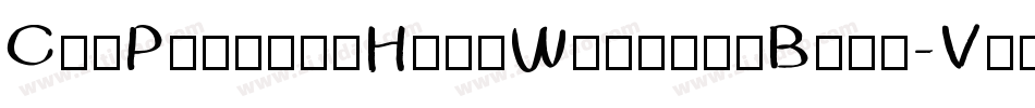 CruPokawinHandWrittenBold-Vgaw字体转换
