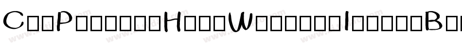 CruPokawinHandWrittenItalicBold-Gy2D字体转换